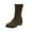 Army Green, variant on Fesfesfes Mid Calf Boots for Women Mid Calf Chunky Heel Boots Casual Round-Toe Fashion Winter Fall Flock Boots 41(US:7.5)