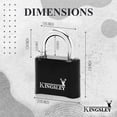 thumbnail image 4 of (5 Pack of Locks) Kingsley Locks 22L Combo Lock, 10,000 Possible Combinations, Combination Padlock, Hardened Steel, Heavy Duty Outdoor Weatherproof Combo Lock for Sheds, Fence, Gym Lock, Gate, Sports, 4 of 8