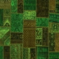 thumbnail image 1 of Ahgly Company Indoor Square Oriental Green Modern Area Rugs, 7' Square, 1 of 4