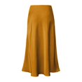 thumbnail image 3 of Yuanlong Womens Skirt Elegant Satin High Waist Ruffle Skirt A Line Flowy Soft Casual Daily Party Dating Vacation Maxi Skirt, 3 of 4