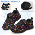 thumbnail image 4 of CHAQLIN Rainbow Paw Print Shoes for Boys Girls Hook and Loop Sneakers Lightweight Kids Slip on Shoes Non Slip Breathable Hiking Athletic Running Shoe, 4 of 7