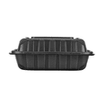 thumbnail image 6 of Karat Earth [200pcs - 8x8] Mineral Filled PP Hinged Container, 1 compartment - Black, 6 of 9