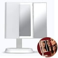 thumbnail image 2 of Large Makeup Mirror With Natural Led,lighted Trifold Vanity Mirror, 2 of 4