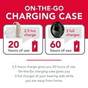 RCA OTC Behind-the-Ear Hearing Aids with Charging Case, Beige