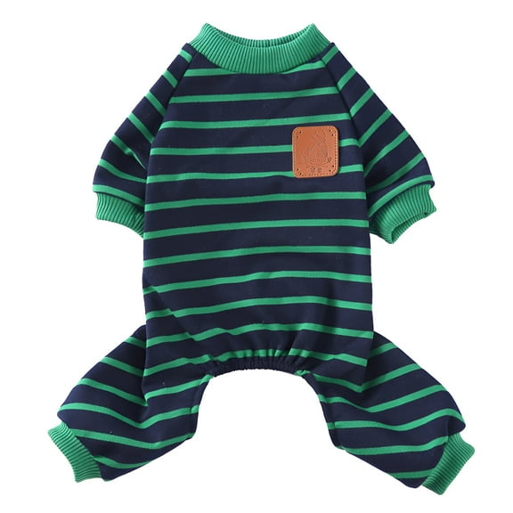 TELOLY 1Pcs Dog Pajamas,Polyester Dog Sweaters for Small Dogs Girl,Dog Shirts,Green,Xl