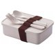 thumbnail image 1 of Bento Box, Caja Bento para Adultos, con Divisor, Sin BPA, A Prueba de Fugas, Apta para Microondas y Lavavajillas, Fácil de Limpiar (Beige), 1 of 5