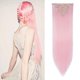 thumbnail image 1 of Extensiones de cabello Benehair con clip, 8 piezas, 26 pulgadas, postizos sintéticos largos y rectos, extensiones de cabello rosa claro, postizos de doble trama para mujeres, cabeza completa, Cosplay,, 1 of 4