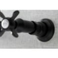thumbnail image 4 of Kingston Brass KS3240BEX Essex Wall Mount Bathroom Faucet, Matte Black, 4 of 5