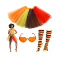 thumbnail image 1 of WAYANAdult Orange Tutu with Sock Set for Women Thanksgiving Halloween Pumpkin Turkey Tutu Costume Party Accessories, 1 of 1