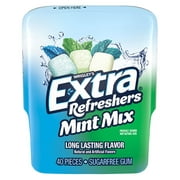Extra Refreshers Mint Mix Gum Piece Bottle 40.0 ea Pack of 2
