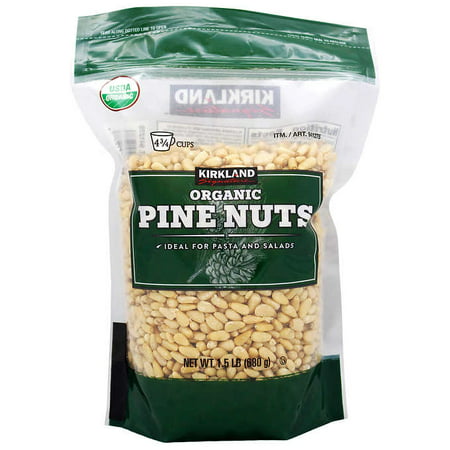 Kirkland Signature Organic Pine Nuts, 1.5 lbs (Best Substitute For Pine Nuts)