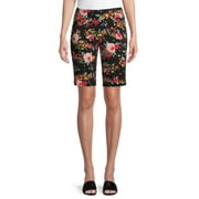 Floral Pullon Bermuda Short with Pockets, Womens
