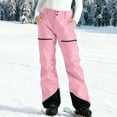 thumbnail image 2 of KIHOUT Women's Color Block Pocket Windproof Waterproof Ski Pants - Polyester Sport Snow Trousers (S, M, L, XL, XXL, XXXL) – Wear Over Fleece Base Layers or as Standalone Hiking Pants, 2 of 8