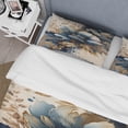thumbnail image 4 of Designart "Floral Bunch in Blue and Gold III" Floral & Botanical Bedding Covert Set - Floral Blue Traditional Bed Set With 2 Shams, 4 of 6
