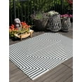 thumbnail image 2 of Unique Loom Outdoor Modern Collection Area Rug - Achromatic (4' 1" x 6' 1" Rectangle White and Black), 2 of 11