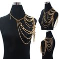 thumbnail image 4 of Shoulder Chain Necklace Gold Shoulder Tassels Costume Shoulder Chain Body Jewelry Shoulder Tassels Jewelry Armband, 4 of 8