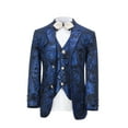 thumbnail image 4 of Visaccy Boys Suits Slim Fit 5 Piece Formal Outfit Dresswear Suit for Kids Blue Tuxedo Wedding, 4 of 5