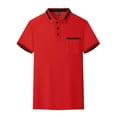 thumbnail image 5 of Generic Men Polo Shirt Slim Fit Short Sleeve Cotton Golf Shirt Solid Performance Casual T-Shirts, 5 of 5
