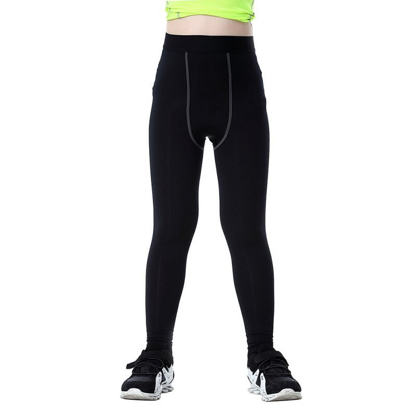Boys Compression Pants Base Layers Soccer Hockey Tights Athletic