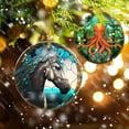 thumbnail image 4 of Horse Ornament, Christmas Decoration, Holiday Present Idea, Heirloom Keepsake, Round Ceramic, Bauble Present, Horse - Christmas Ornament - Holiday Tree Decoration - Ceramic Keepsake..., 4 of 5