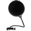 Dragonpad USA 6" Round Gooseneck Microphone Studio Pop Filter with Clamp - Black
