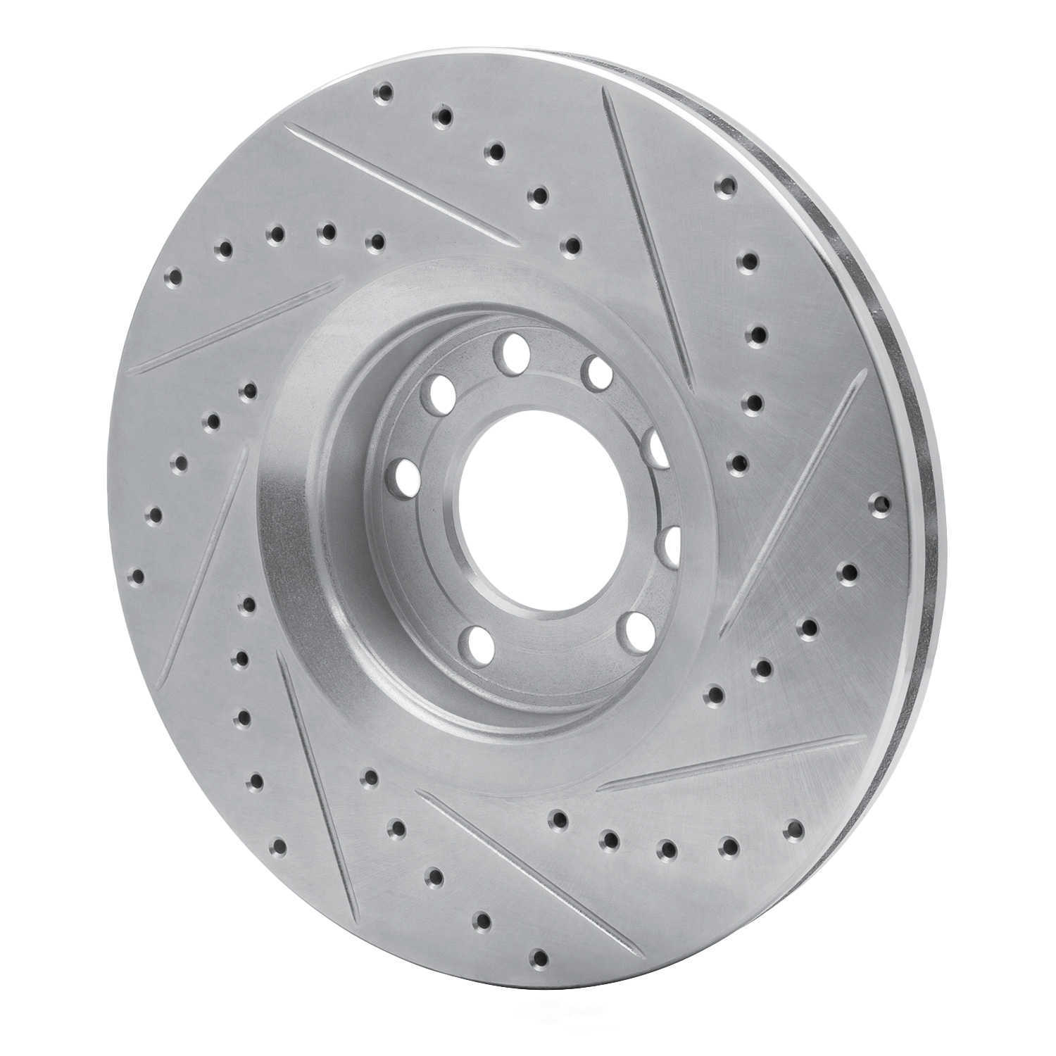 Dynamic Friction Company 631-65019L DFC Brake Rotor - Drilled And Slotted - Silver
