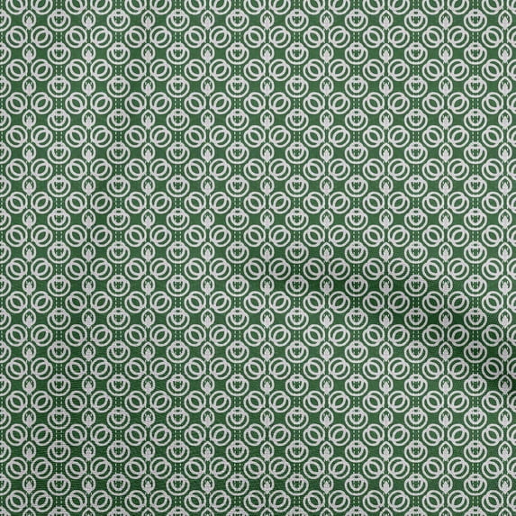 oneOone Cotton Cambric Green Fabric Leaves And Floral Quilting Supplies Print Sewing Fabric By The Yard 42 Inch Wide