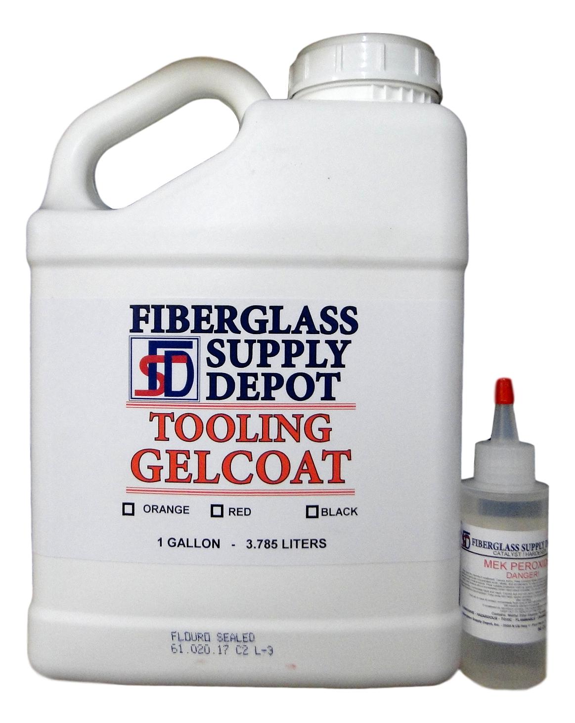 Red Tooling Gelcoat for Molds, etc. Gallon with 60cc Hardener (MEKP