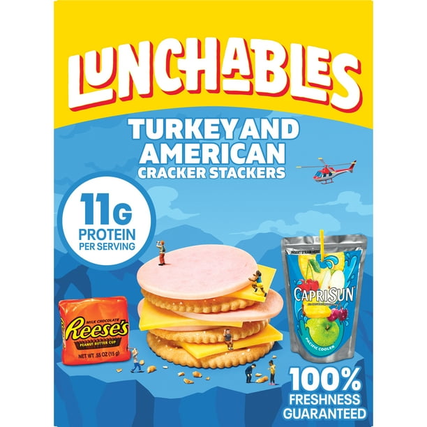 Lunchables Turkey & American Cheese Cracker Stackers Kids Lunch Meal