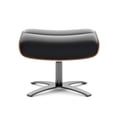 thumbnail image 4 of Jennifer Taylor Home Jovan 20.5" Mid-Century Modern Genuine Leather Footstool Ottoman, Shadow Gray Leather, 4 of 8