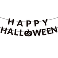 thumbnail image 2 of Halloween Party Decorations, Happy Halloween Banner Party Decorations, Pumpkin Spider Bat Witch Hat Signs, Haunted House Garland, Indoor Outdoor Halloween Wall Mantel Fireplace Party Supplies, 2 of 9