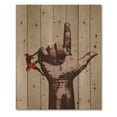 thumbnail image 3 of Designart 'Climber With Finger Pointing Up Sign' Modern Print on Natural Pine Wood, 3 of 5