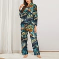 thumbnail image 2 of Naloa Colorful Plant Turtle Pajamas for Women Set, Womens Pajama Sets, Lounge Sets for Women, 2pjs for Women-Small, 2 of 7