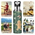 thumbnail image 7 of Yayeee 33oz Double Wall Stainless Steel Water Bottle with Flip Straw, Christmas Gingerbread, 7 of 7