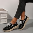 thumbnail image 4 of Dakaela Women's Canvas Sneakers Lace up Running Walking Shoes Arch Support Orthotic Slip on Shoes, 4 of 7