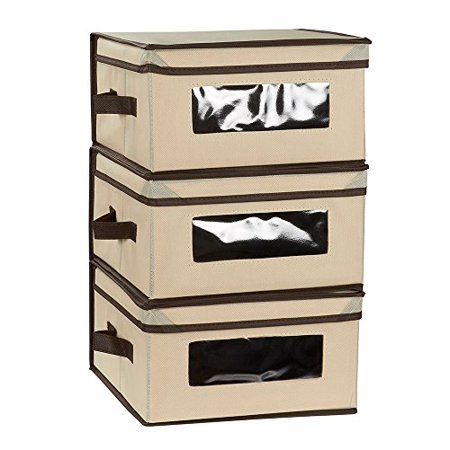 Set Of 3 Foldable Storage Box Containers For Clothes Documents