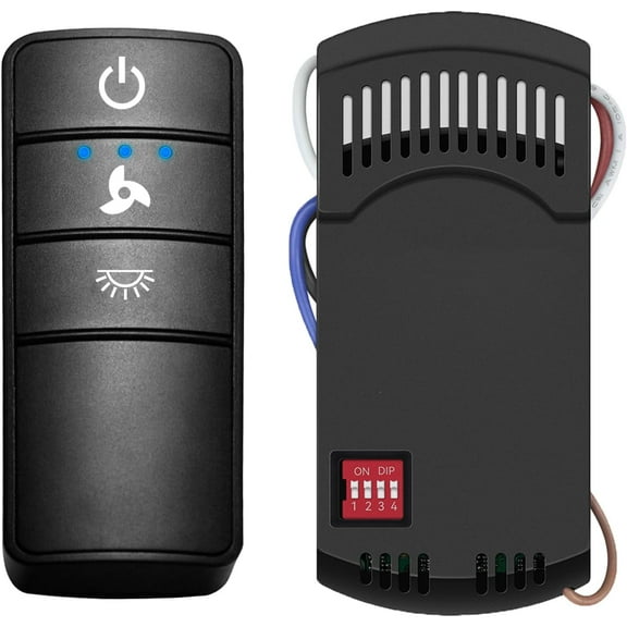 Universal Ceiling Fan Remote Control Kit,Hampton Bay Fan Remote Kit Replacement for Hunter,Harbor Breeze, Home Decorators,3-Speed,Light Dimming,Time Delay, KUJCE10320/TR222A,2AAZPHD3/HD3,98130,TX028C