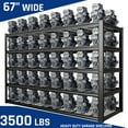 thumbnail image 3 of PMKES 67" W Garage Shelving 5 Tier Heavy Duty Storage Shelves 3000LBS Adjustable Metal Shelving Unit for Storage Rack 67" W x 24" D x 87" H, 3 of 6