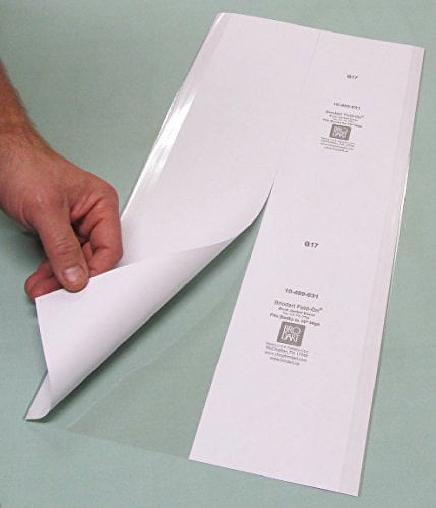 10 - 9 1/2 x 20 Brodart Fold-On Book Covers -- Center-Loading,  Adjustable, Clear Mylar