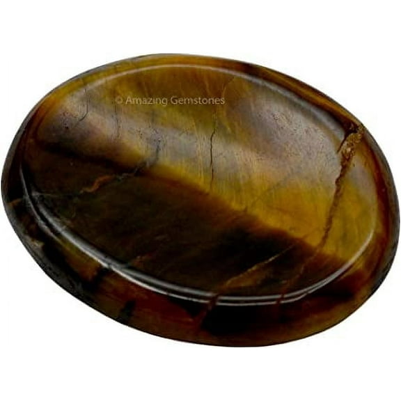 Tiger Eye Crystal Thumb Worry Stone for Anxiety