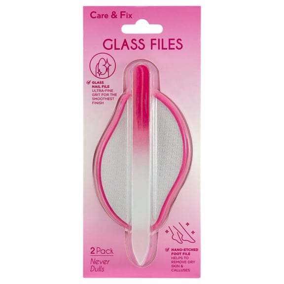 Premium Care and Fix 2-Piece Glass Nail File Set for Enhanced Nail Care