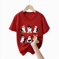 thumbnail image 4 of NOLDARES Boys Halloween Short Sleeve Shirts Toddler T-Shirt for Kids 3D Graphic Spooky Boo Pumpkin Tees Top(Red,13-14 Years), 4 of 5