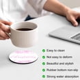 thumbnail image 3 of Pink Merry Christmas Coasters Set of 2, Absorbent Coasters for Drinks, Winter Snowflake Xmas Aesthetic Coaster for Desk Coffee Table Protection, Home Decor House Warming Gifts 4", 3 of 8