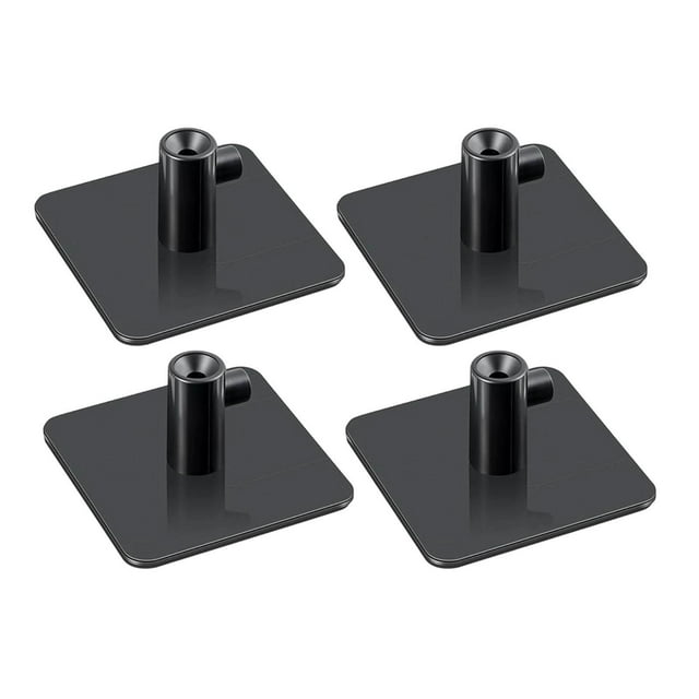 Elodie 4 Pcs Supports d'Accessoires pour Batteur sur Socle Crochets Compacts pour Batteur à Aliments Noir