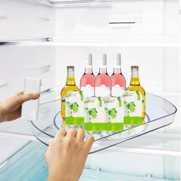 Square Lazy for Refrigerator, Lazy Cabinet Organizer, Rotating Turntable Organization and Storage Container