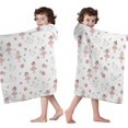 thumbnail image 4 of White Ballerina Swan Pattern Hooded Bath Towel，50"x30" for Ages 3 To 12 Kids, Quick Dry Lightweight Soft Microfiber Hood Beach Towel Cover Up for Kids, 4 of 7