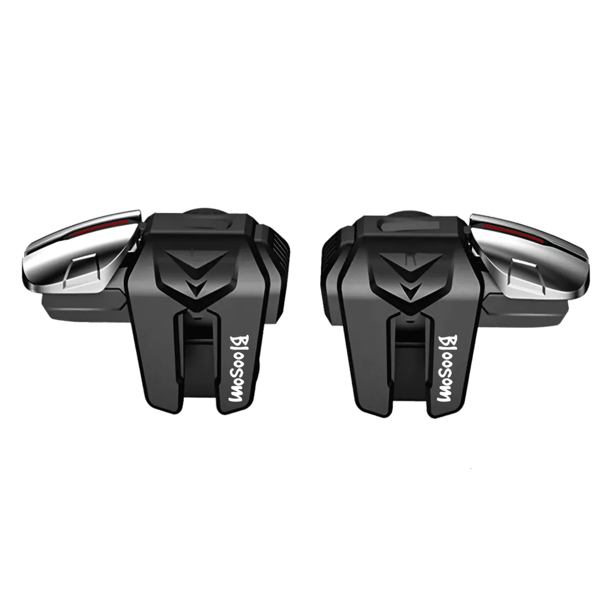 Bloosom Kit Gatillos Celular Bloosom Sarafox F6 Con 4 Botones + Dedales Gamer Negro