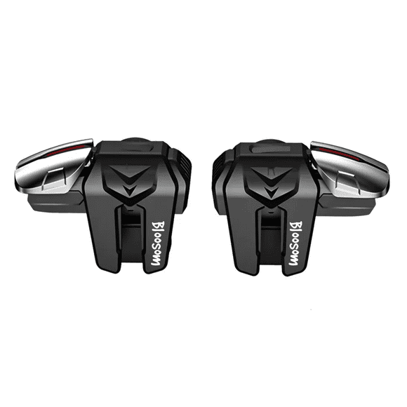 Kit Gatillos Celular Bloosom Sarafox F6 Con 4 Botones + Dedales Gamer Negro