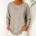 thumbnail image 3 of Striped Shirt Women 2026 Spring Fall Casual Long Sleeve Crewneck Loose Color Block Shirts, 3 of 4