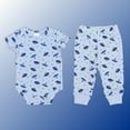 thumbnail image 3 of Spaceships - Baby Boy 2-Piece Clothing Set | Onesie Bodysuit or T-shirt with matching Sweatpants | Short Sleeve | Cotton | Baby Shower Gift | 0-36 months, 3 of 6